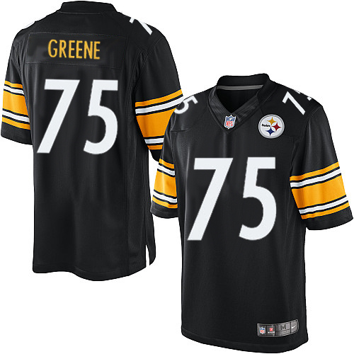 Men's Limited Joe Greene Nike Jersey Black Home - #75 NFL Pittsburgh Steelers